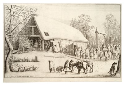 Aanbidding der koningen door Wenceslaus Hollar